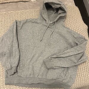 Baggy Gray Hoodie Fuzzy Soft